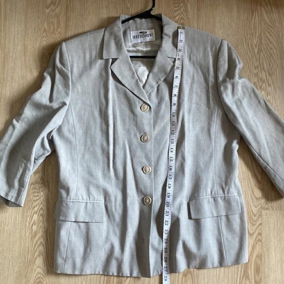 Holt Renfrew Blazer Jacket Size 16 Structured Fit Old Money Minimalist Style - Picture 10 of 13